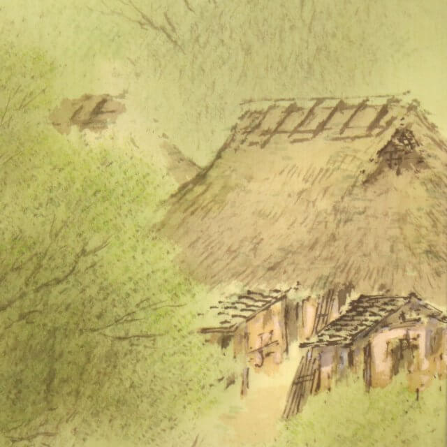 Baisen Hirai Landscape Painting Hanging Scroll
