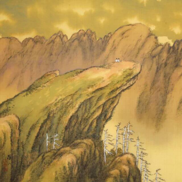 Baisen Hirai 平井楳仙 Landscape Kakejiku Scroll
