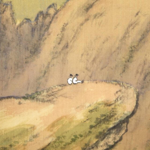 Baisen Hirai 平井楳仙 Landscape Kakejiku Scroll