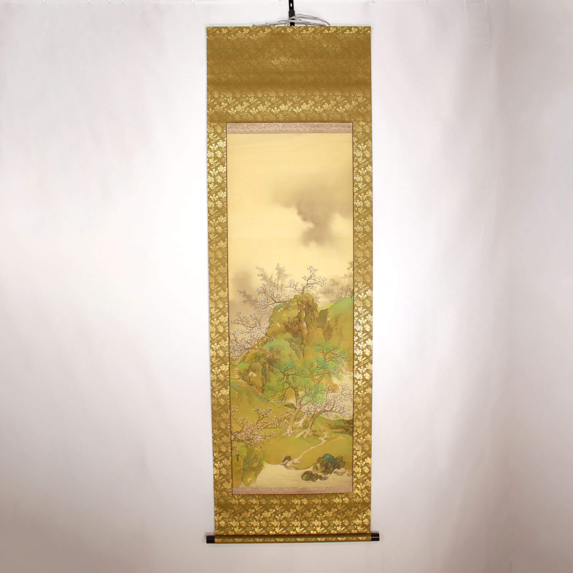 Kakejiku Hanging Scroll: Landscape Painting: Plum Blossoms / Kōtei Fukui