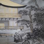 Landscape Painting : Kinkaku-ji Temple / Kanpō Kawamura Kakejiku Scroll