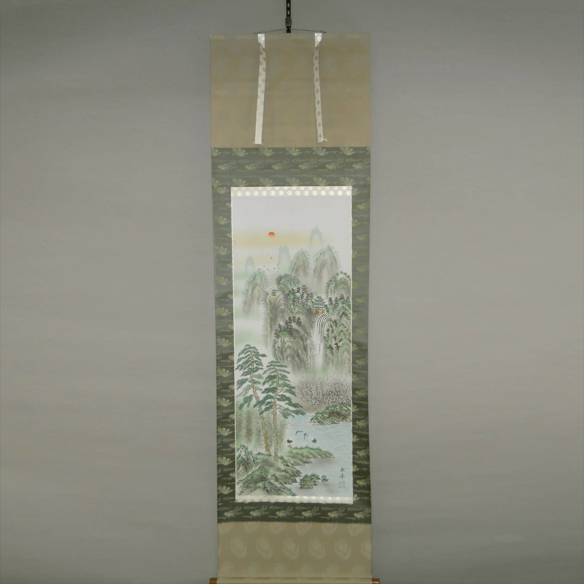 Kakejiku Hanging Scroll: Landscape Painting: Mt. Penglai / Kawamura Kanpō