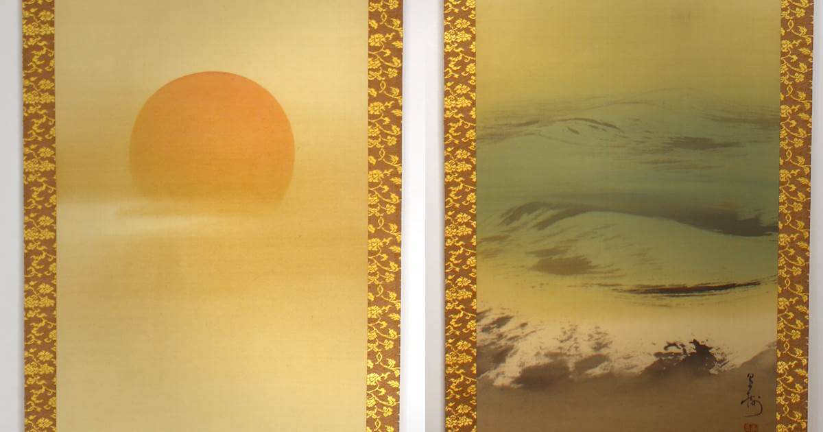 Rising Sun over Shiny Waves / Keiju Imai | Kakejiku Scroll