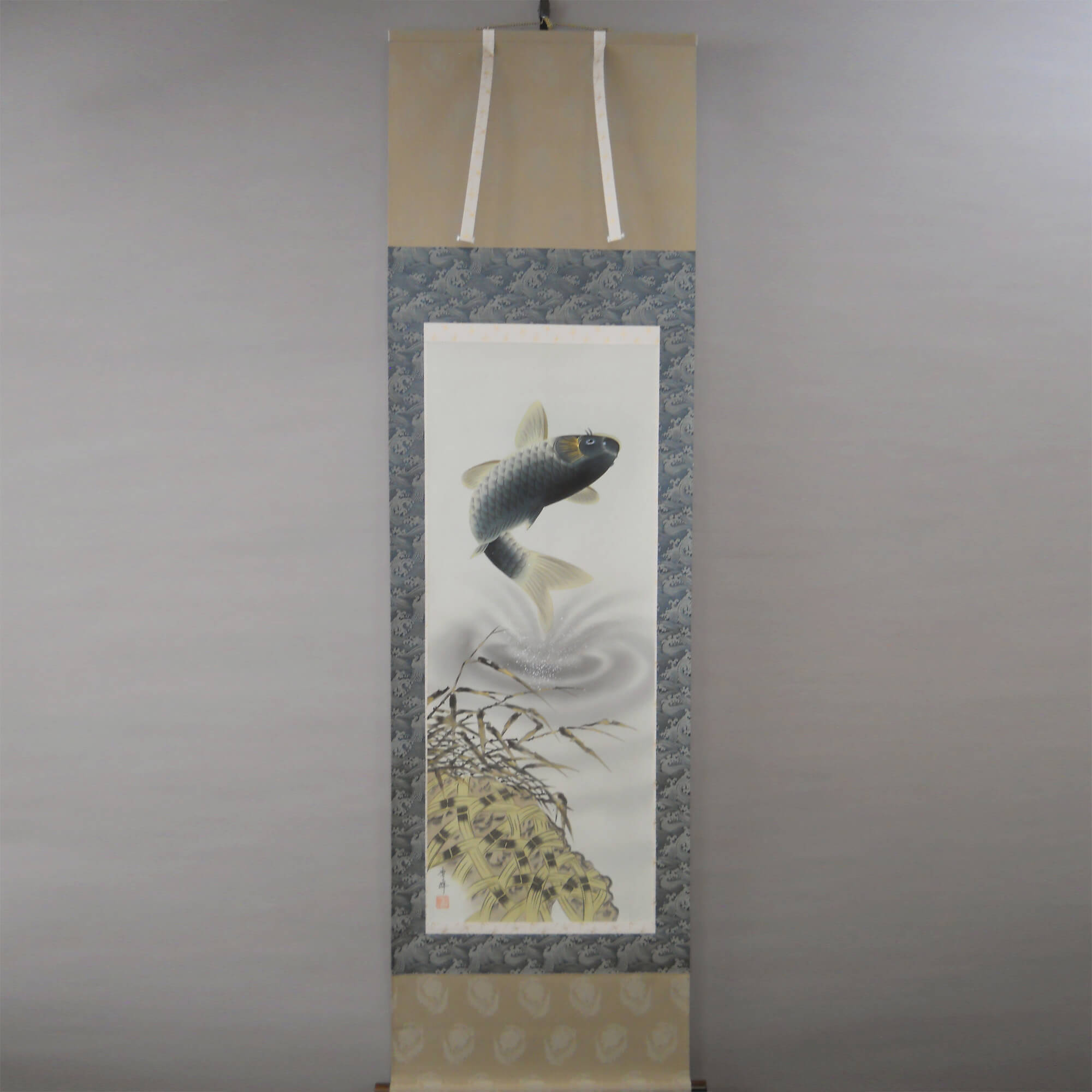 Koi Fish (Carp) Jumping out of the Water / Inoue Shūhō