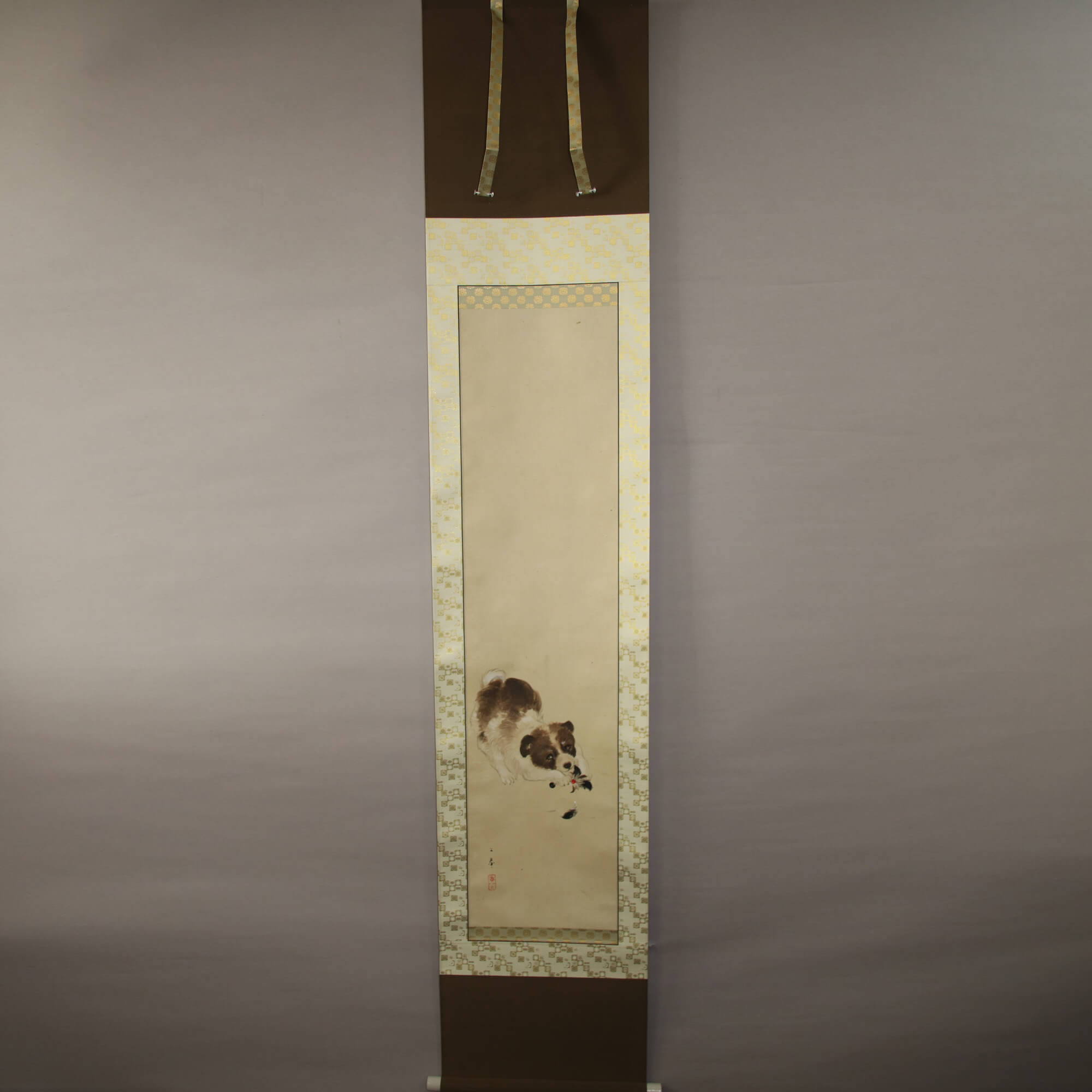 Kakejiku Hanging Scroll: Picture of Puppy / Mori Kōkyo